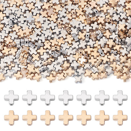 500Pcs 2 Colors CCB Plastic Beads CCB-TA0001-18-1