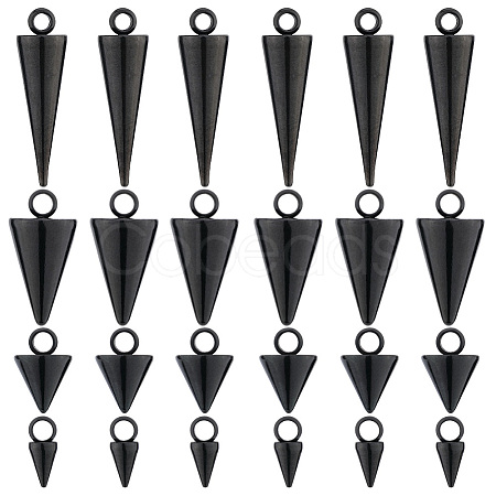40Pcs 4 Styles Ion Plating(IP) 304 Stainless Steel Pendants STAS-SC0008-75-1