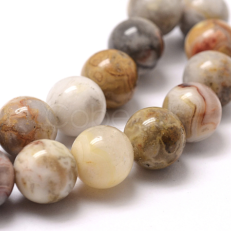 Natural Crazy Lace Agate Round Bead Strands G-E334-6mm-20-1