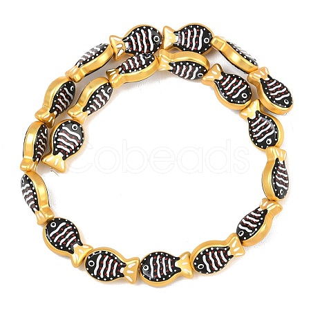 Baking Paint Opaque Glass Enamel Beads GL-CBA4370-01E-1