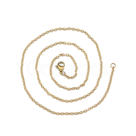 304 Stainless Steel Cable Chains Necklace for Men Women NJEW-N050-A02-G20-1