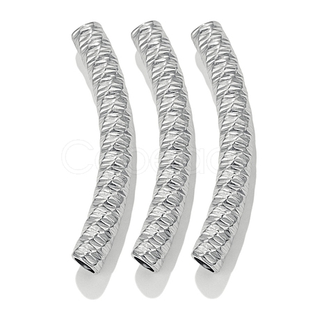 304 Stainless Steel Curved Tube Beads STAS-M071-03J-P-1
