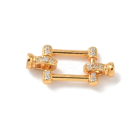 925 Sterling Silver Micro Pave Clear Cubic Zirconia Fold Over Clasps SE-CBAF1B0-04G-1