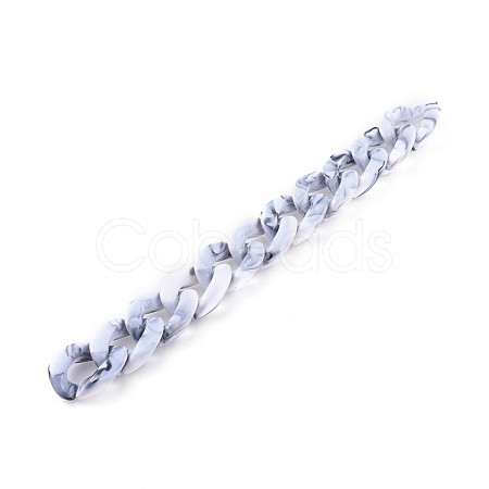 Acrylic Curb Chains AJEW-JB00505-05-1