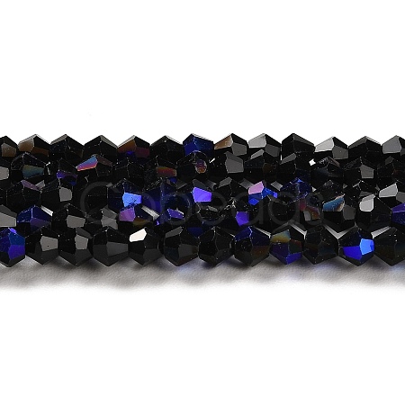 Opaque Solid Color Electroplate Glass Beads Strands LS-EGLA-A039-P4mm-L17-1