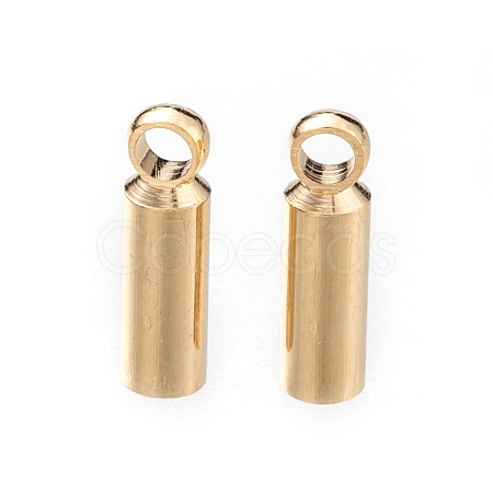 Brass Cord Ends KK-H759-40A-G-1