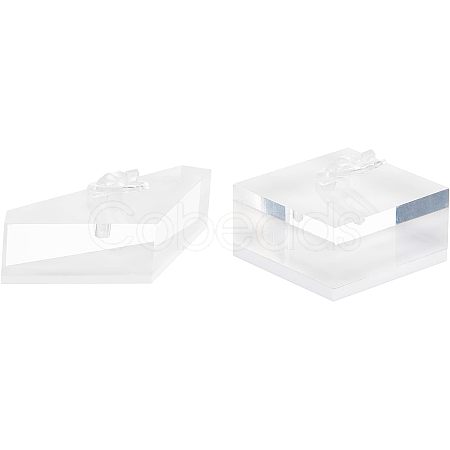 2 Pcs 2 Styles Acrylic Ring Displays RDIS-FG0001-13-1
