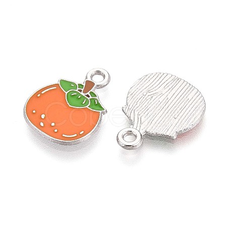 Fruit Alloy Enamel Charms PALLOY-S058-01P-21-1