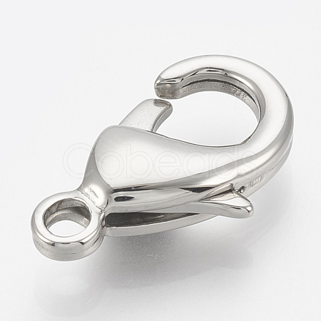 Tarnish Resistant 304 Stainless Steel Lobster Claw Clasps STAS-T033-25F-1