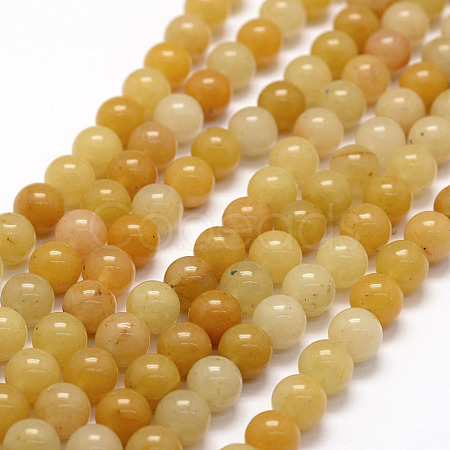 Natural Old Topaz Jade Beads Strands X-G-F364-06-8mm-1