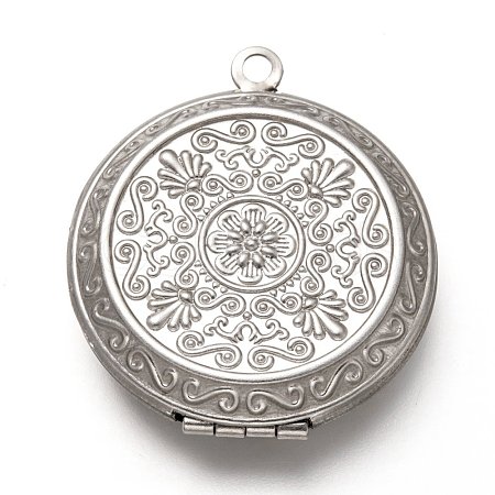 Tarnish Resistant 316 Stainless Steel Locket Pendants X-STAS-P268-10P-1