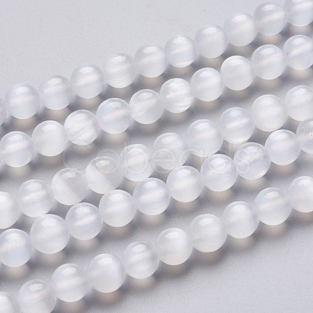 Natural Selenite Beads Strands G-L552H-16A-1