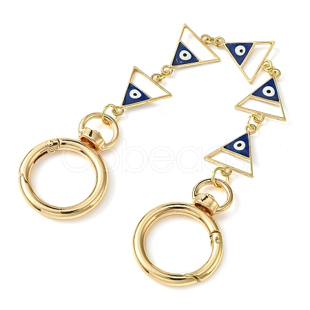 Alloy Evil Eye Enamel Link Bag Extender Chains AJEW-BA00132-02-1