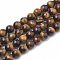 Natural Tiger Eye Beads Strands, Grade AB+, Round, 13~14mm, Hole: 1mm, about 28pcs/strand, 15.7 inch