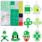 SUNNYCLUE DIY Saint Patrick's Day Keychain Making Kit, Including Resin European & Plastic Bead, Polyester Cord, Iron Split Key Rings & Keychain Clasp Findings, Mixed Color, 8x5~6mm, Hole: 4mm