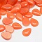 Cat Eye Cabochons, teardrop, Coral, 10x8x2.5mm