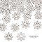 Fingerinspire 40Pcs Flower Rhinestone Cabochon, with Silver Color Plated Alloy Setting, Crystal, 16x4mm