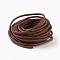 Braided Leather Cord, Leather Jewelry Cord, Jewelry DIY Making Material, Dyed, Round, Saddle Brown, 6mm, about 10.93 yards(10m)/bundle