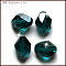 K9 Glass, Imitation Austrian Crystal Beads, Grade AAA, Faceted, Bicone, Dark Cyan, 10x13mm, Hole: 0.9~1mm