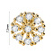 304 Stainless Steel Micro Pave Clear Cubic Zirconia Cartilage Earrings, Golden, Flat Round, 10mm, Pin: 1.2mm