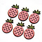 Faux Suede Patches, Costume Ornament Accessories, for Magic Tape Hair Clip Making, Pineapple, Pink, 44x27.5x3mm