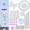 DIY Butterfly Wind Chime Making Kits, Including Silicone Molds, Aluminum Tube, Acrylic Beads and Crystal Thread, White, 73pcs/set