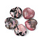 Natural Rhodonite Healing Stones, Heart Stones, Pocket Palm Stones for Reiki Balancing, 30x30mm