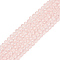 Glass Beads Strands, Faceted, Rondelle, Pink, 8x6mm, Hole: 1mm, about 63~65pcs/strand, 39~40cm