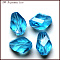 K9 Glass, Imitation Austrian Crystal Beads, Grade AAA, Faceted, Bicone, Deep Sky Blue, 10x13mm, Hole: 0.9~1mm