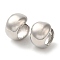 Rack Plating Brass Cuff Earrings, Cadmium Free & Lead Free, Long-Lasting Plated, Platinum, 19x20mm