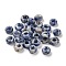 Natural Blue Spot Jasper European Beads, Large Hole Beads, Rondelle, 10x4.5~5mm, Hole: 4~4.3mm