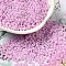 Baking Paint Glass Seed Beads, Donut, Plum, 8/0, 2.5~3x1~1.5mm, Hole: 1~1.2mm, about 40909pcs/1pound