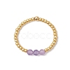 Round Glass Seed Beads Finger Rings for Women RJEW-JR00984-4