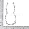Brass Textured Bar Link Chain Bracelet Making KK-U020-04P-3