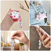 60Pcs Tortoise Tibetan Style Alloy & Glass Angel Pendant Decorations HJEW-CA00067-7