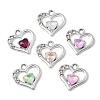 UV Plating Alloy Glass Pendants FIND-K032-11P-1