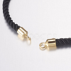 Nylon Twisted Cord Bracelet Making MAK-F019-04G-2