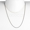 Non-Tarnish 304 Stainless Steel Rolo Chain Necklaces X-NJEW-JN01228-02-3