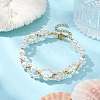 Shell Pearl Beaded Bracelets X1-BJEW-TA00454-2