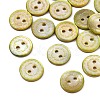 Wavy Edge Spray Painted Natural White Shell Buttons SH-CBA1576-01B-1