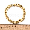304 Stainless Steel Cable Chain Bracelets for Women BJEW-Q050-01A-G-3