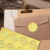 6 Patterns Aluminium-foil Paper Adhesive Embossed Stickers DIY-WH0451-011-6