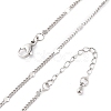 Brass Curb Chains Necklaces for Women NJEW-D302-09P-2