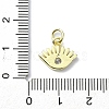 Eye Theme Brass Micro Pave Cubic Zirconia Charms KK-H475-58G-10-3