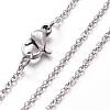 Non-Tarnish 304 Stainless Steel Necklace MAK-K004-18P-2