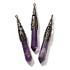 Natural Amethyst Pointed Big Pendants G-P560-02R-21-1