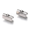 Non-Tarnish 304 Stainless Steel Ribbon Crimp Ends STAS-C018-22P-03-1