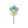 Glass Seed Beaded Tulip Pendants PALLOY-MZ01214-02-1