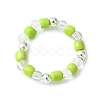 5Pcs 5 Colors Acrylic & Glass Seed Beaded Stretch Rings Set RJEW-JR00594-S-4