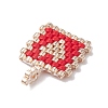 2Pcs Handmade MIYUKI Round Rocailles Seed Loom Pattern PALLOY-MZ00186-01-4